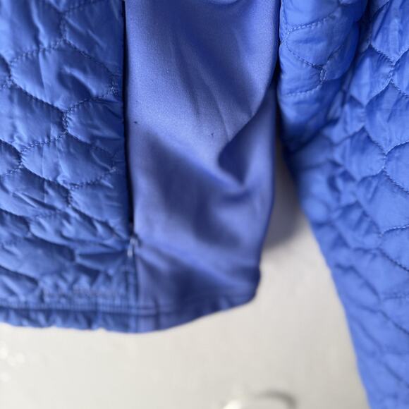 LL Bean Jacket Womens Large Blue Quilted Performance Fleece Lined Lightweight - Picture 7 of 8